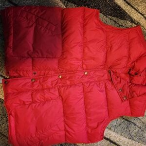 Lands' End XXL Red Puffer Vest